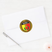 Napoli Flag Ronde Sticker (Envelop)
