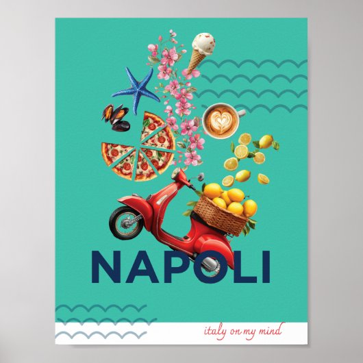 Napoli in mijn gedachten poster (Voorkant)