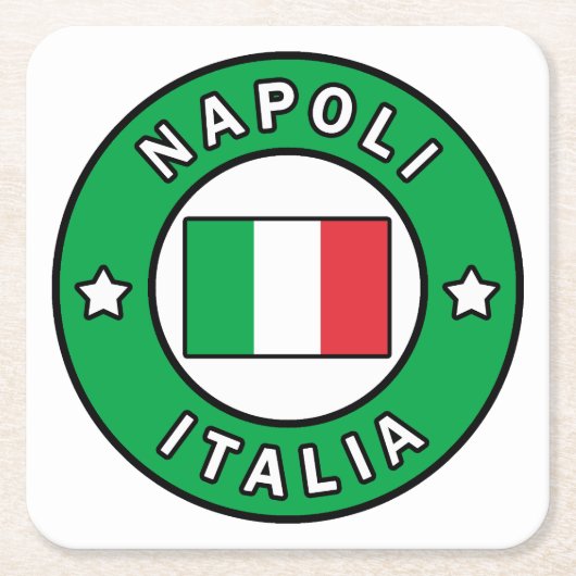 Napoli Italia Kartonnen Onderzetters (Voorkant)