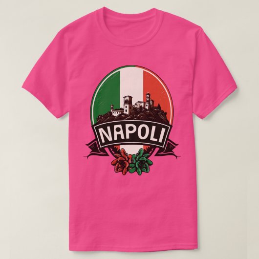 Napoli Italia Retro Italiaanse Regio Design 2 T-shirt (Design voorkant)