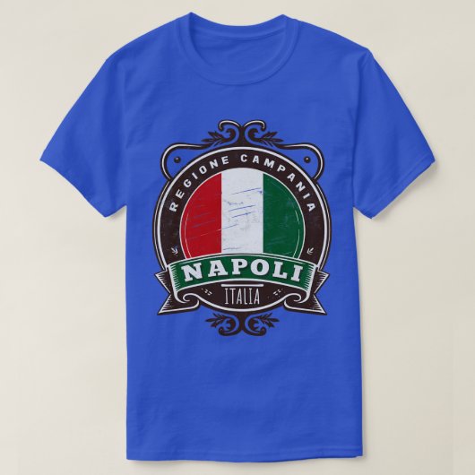 Napoli Italia Retro Italiaanse Regio Design 2 T-shirt (Design voorkant)