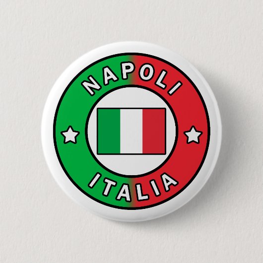 Napoli Italia Ronde Button 5,7 Cm (Voorkant)