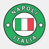Napoli Italia Ronde Sticker (Voorkant)