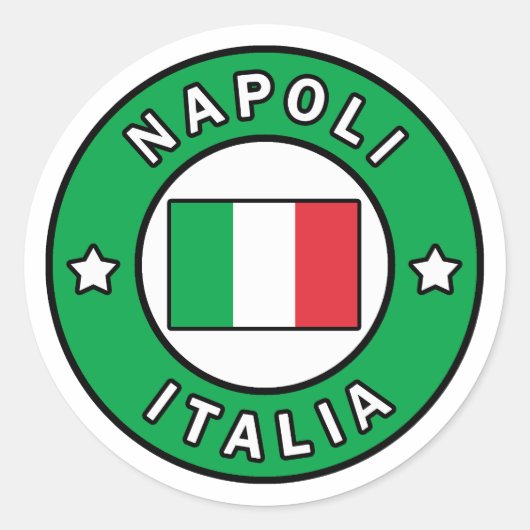 Napoli Italia Ronde Sticker (Voorkant)