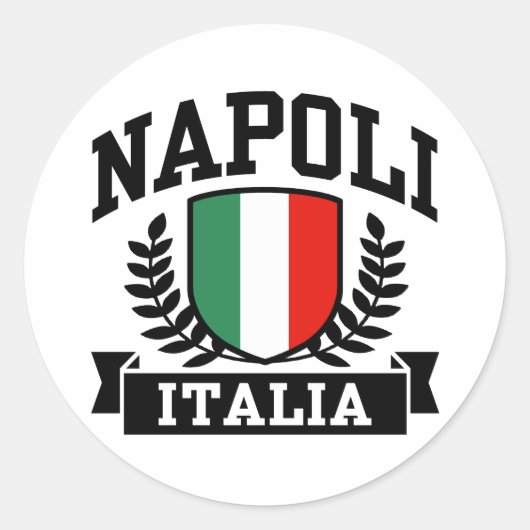 Napoli Italia Ronde Sticker (Voorkant)