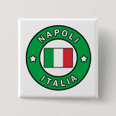 Napoli Italia Vierkante Button 5,1 Cm (Voorkant)