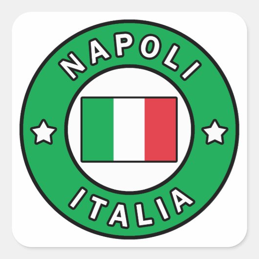 Napoli Italia Vierkante Sticker (Voorkant)