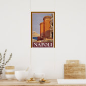 Napoli, Italië Vintage Reisposter Poster (Keuken)