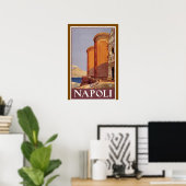 Napoli, Italië Vintage Reisposter Poster (Thuiskantoor)