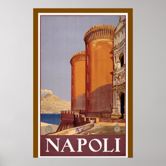 Napoli, Italië Vintage Reisposter Poster (Voorkant)