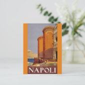 NAPOLI ITALIË VINTAGE REIZEN KUNST BRIEFKAART (Staand voorkant)