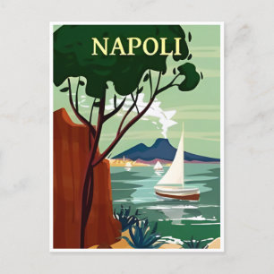 Napoli, Italië Vintage Reizen Napels Italiaans Eur Briefkaart