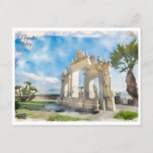 Napoli, Italië Vintage Reizen Napels Italiaans Eur Briefkaart