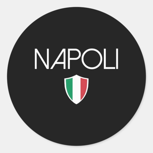 Napoli Jersey Italiaanse vlag Napels Italië Ronde Sticker (Voorkant)