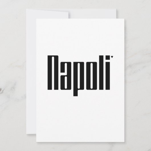 Napoli - minimalistic typography card kaart (Voorkant)