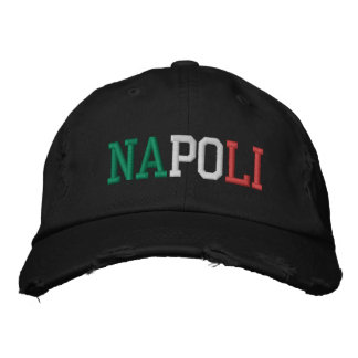 NAPOLI Napels Italië Groen Wit Rood Stijl Geborduurde Pet