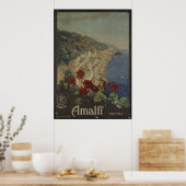 Napoli Napels - Poster voor reizen en Retro-afdruk (Keuken)