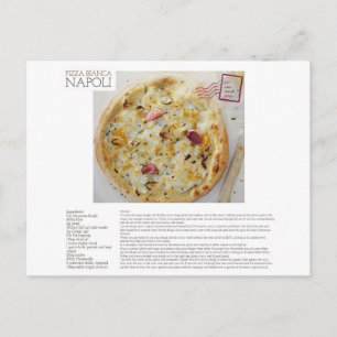 NAPOLI Pizza Bianca Recipe Briefkaart