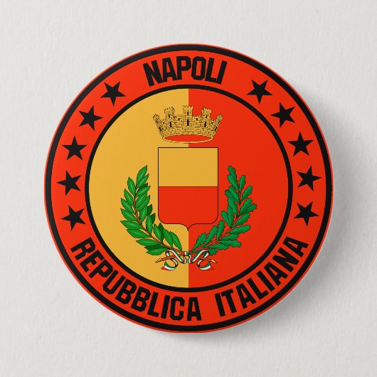 Napoli Ronde Button 7,6 Cm (Voorkant)