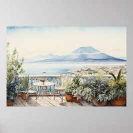 Napoli Serenity: Digitale Waterverf Art Prints