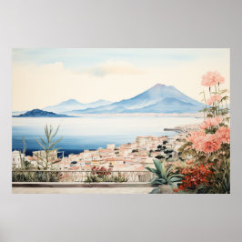 Napoli Serenity: Digitale Waterverf Art Prints