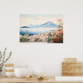 Napoli Serenity: Digitale Waterverf Art Prints (Keuken)