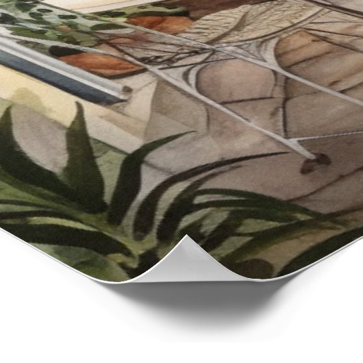 Napoli Serenity: Digitale Waterverf Art Prints (Hoek)