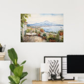 Napoli Serenity: Digitale Waterverf Art Prints (Thuiskantoor)