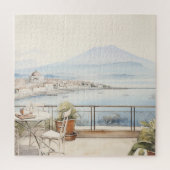 Napoli Serenity: Digitale Waterverf Art Prints Legpuzzel (Verticaal)