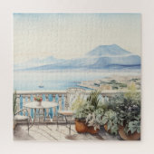 Napoli Serenity: Digitale Waterverf Art Prints Legpuzzel (Verticaal)