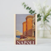 Napoli Travel Advertisement Europe Toerisme Briefkaart (Staand voorkant)