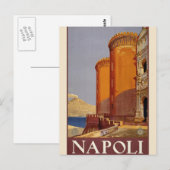 Napoli Travel Advertisement Europe Toerisme Briefkaart (Voorkant / Achterkant)
