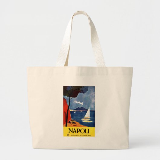 Napoli Travel Love Romance Grote Tote Bag (Voorkant)