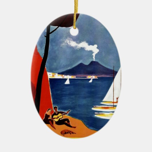  Napoli Travel Love Romance Keramisch Ornament (Voorkant)