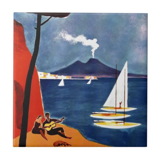  Napoli Travel Love Romance Tegeltje (Voorkant)