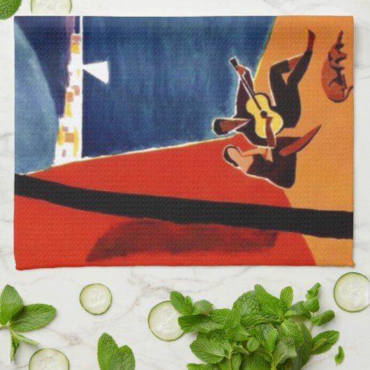  Napoli Travel Love Romance Theedoek (Gevouwen)