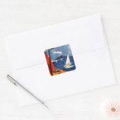  Napoli Travel Love Romance Vierkante Sticker (Envelop)