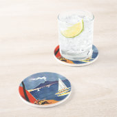  Napoli Travel Love Romance Zandsteen Onderzetter (Zijkant)