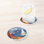  Napoli Travel Love Romance Zandsteen Onderzetter (Zijkant)