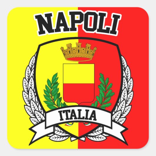 Napoli Vierkante Sticker (Voorkant)