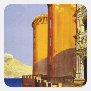 Napoli Vierkante Sticker