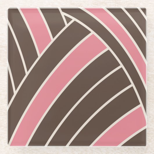 Napolitaans Abstract Glazen Onderzetter (Voorkant)