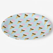 Napolitaans ijskegelpatroon papieren bordje (Gekanteld)