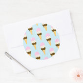 Napolitaans ijskegelpatroon ronde sticker (Envelop)