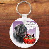 Napolitaans Mastiff Halloween Snoep Sleutelhanger (Voorkant)
