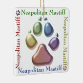 Napolitaans Mastiff Square Keramisch Ornament (Rechts)