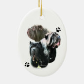 Napolitaans Mastiff Trio Keramisch Ornament (Achterkant)