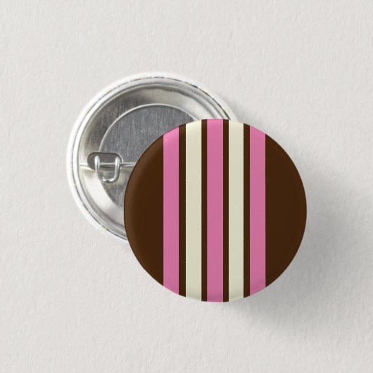 Napolitaanse Button (bruin, roze & crème) (Voorkant /achterkant)