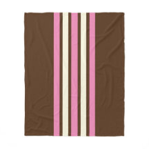 Napolitaanse gooi deken (bruin, roze en crème)