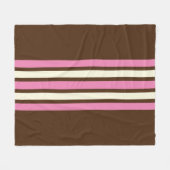 Napolitaanse gooi deken (bruin, roze en crème) (Voorkant (Horizontaal))